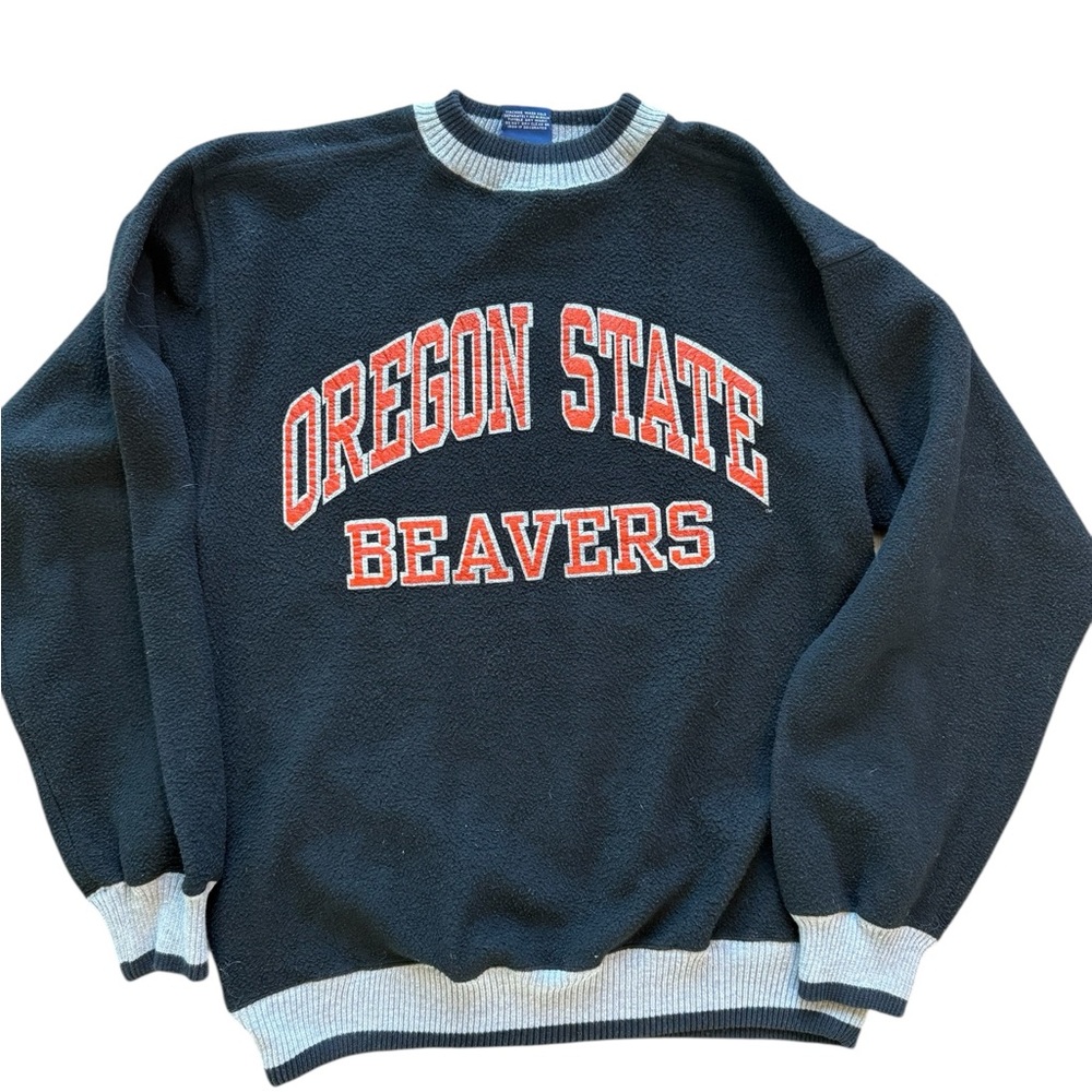 Oregon State Beavers Women M Oversize Crewneck Sweater Vintage Style Collegiate